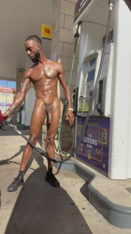 I got dared to go pump my gas naked in public today 