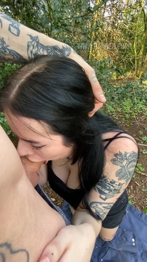 An outdoor blowjob is always great