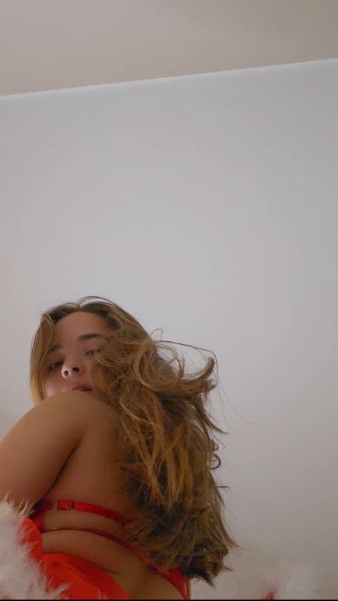 Carefully red panties park on your face