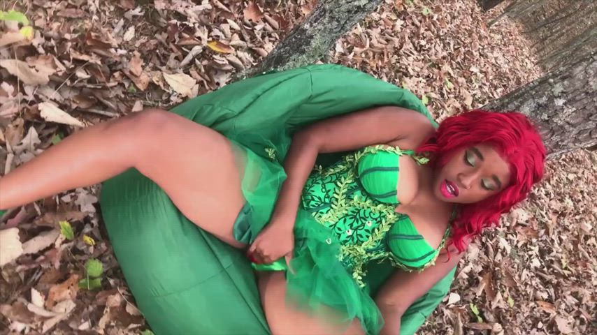 Step into the wild world of Poison Ivy as the sultry Nina Rivera takes you on an erotic adventure in the woods. In this steamy scene, Nina embodies the iconic character, showcasing her dripping wet pussy amidst the natural surroundings. With her