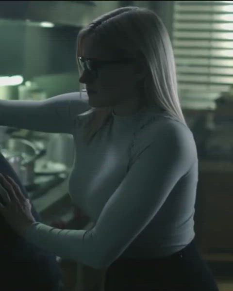 Olivia Taylor Dudley absolutely stuffed into a tight top