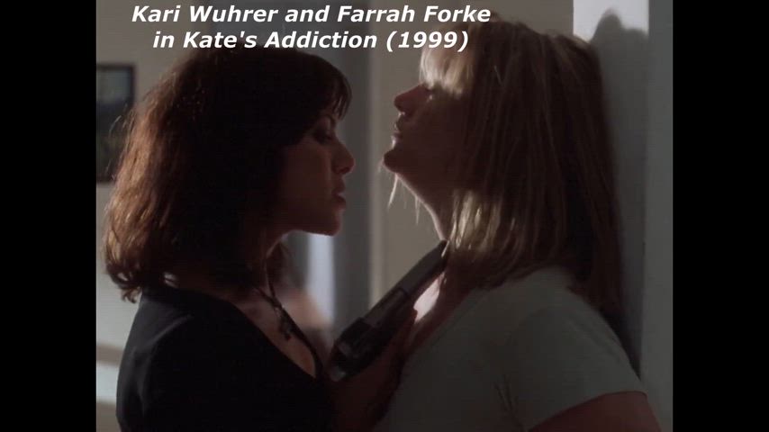 Farrah Forke gets threatened by friend Kari Wuhrer in Kate's Addiction (1999)