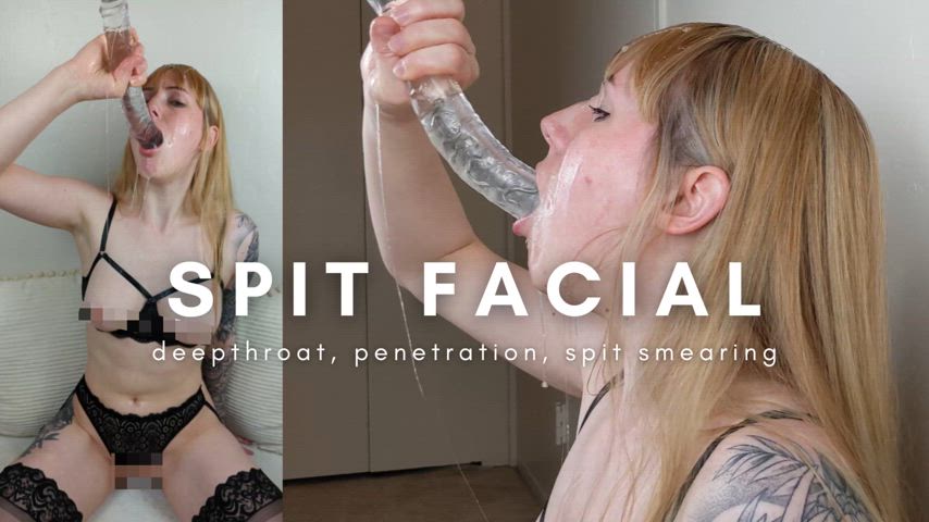 Deepthroat Drooling Gag Reflex Spit On Face Wet and Messy Porn GIF by annikashae