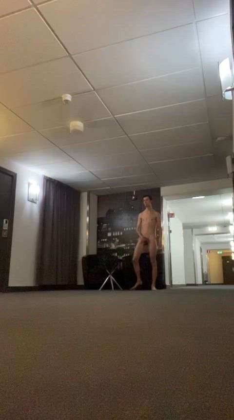 Completely naked and locked out of my hotel room. Ill have to go to the front desk like this…