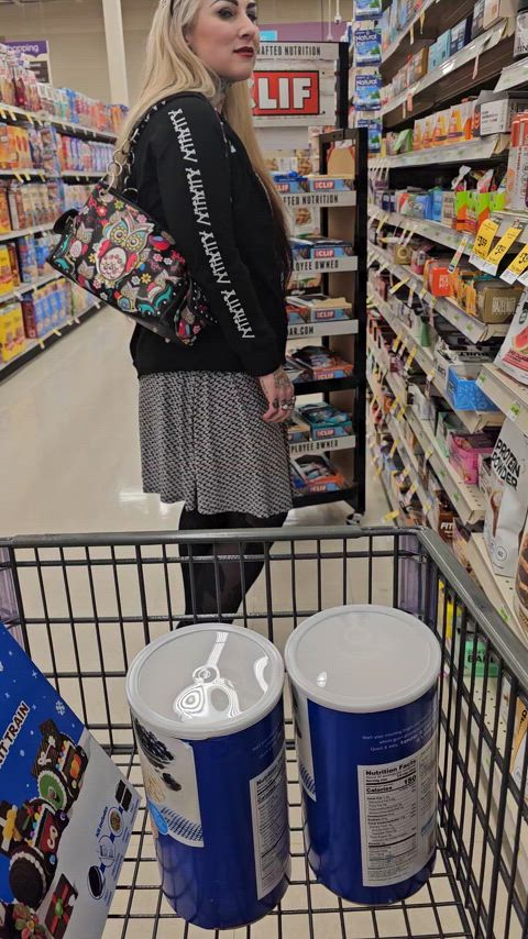 Giving the guy stocking cereal a peek