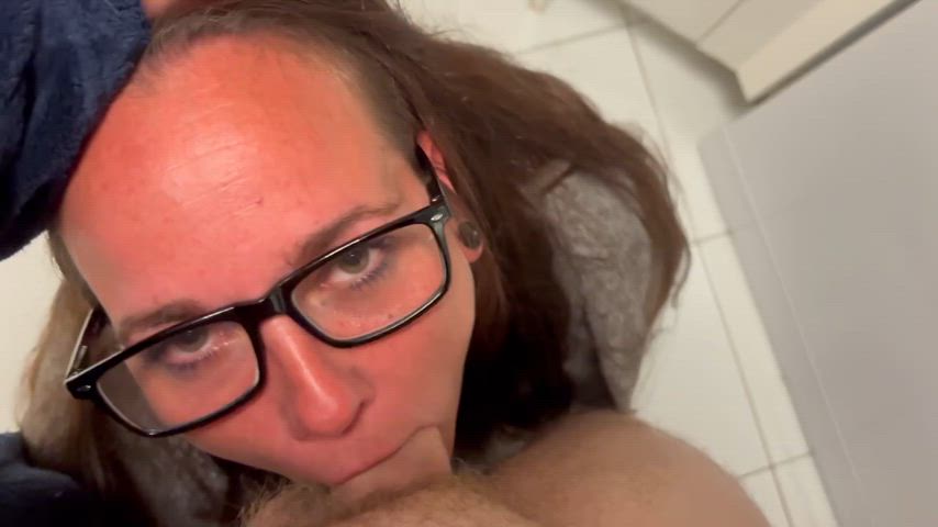 Cute Glasses Slut Wife Gets Facefucked