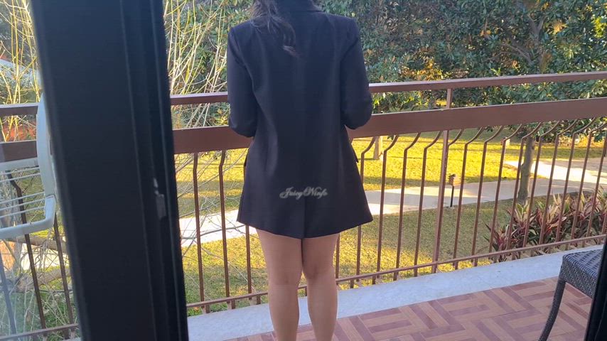 Would you fuck me out on a balcony for others to watch?:)