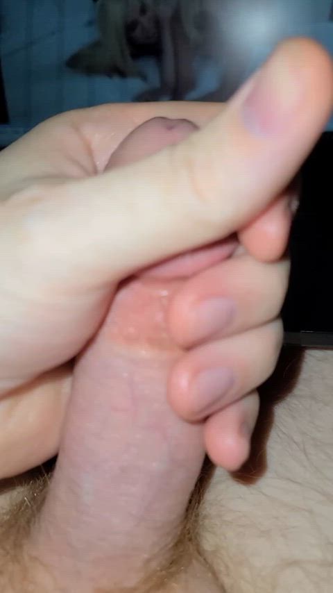 Edging precum mess