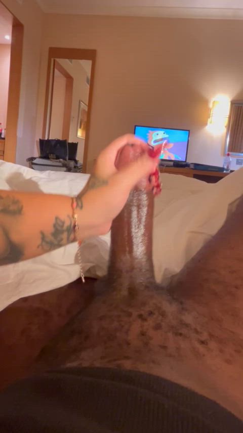 My Latina friend said she wanted to play with me and let my cum build up in my balls