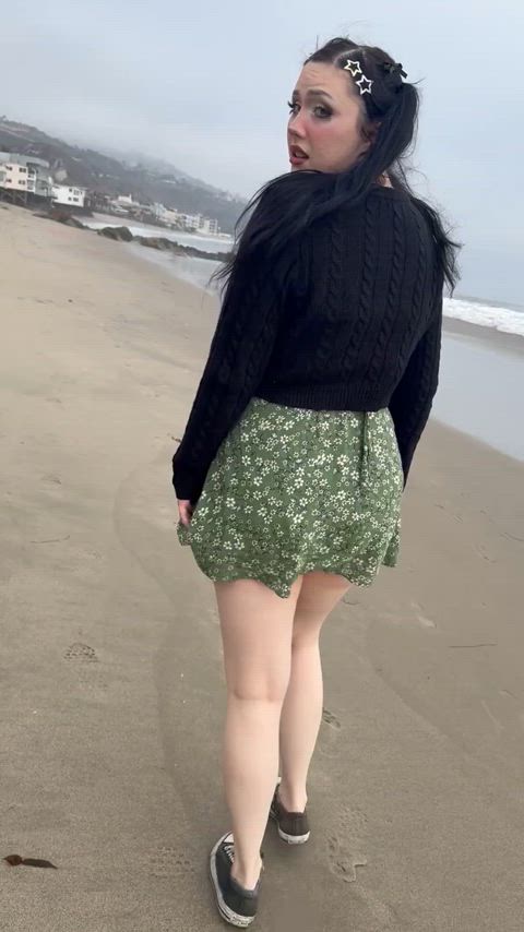 just a big booty emo nerd on the beach