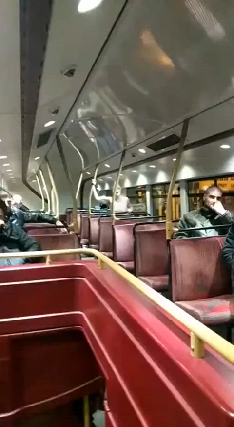 Riding on a bus