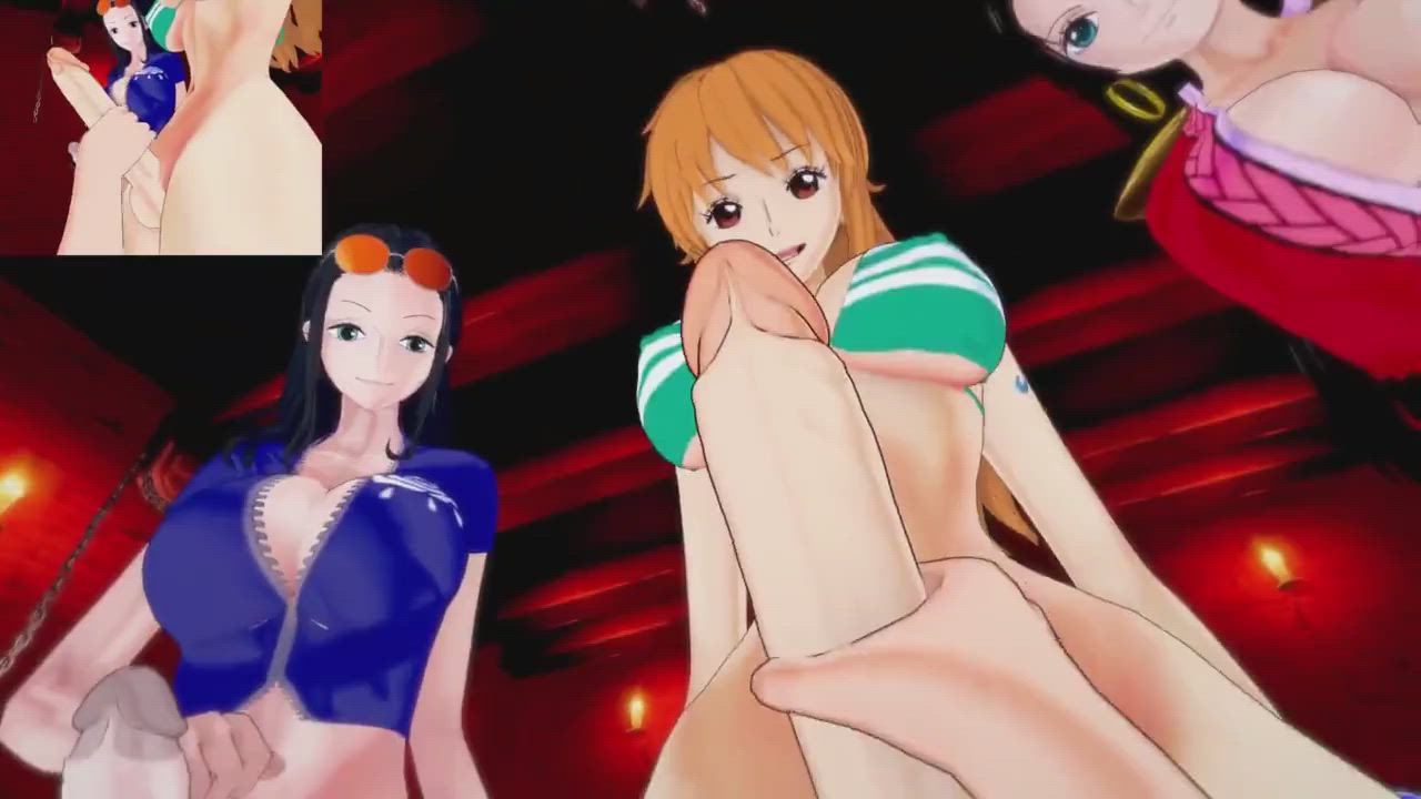 Futa Nami Nico Robin and Boa Hancock Dominate (Bruhchenko69) [ One piece ]