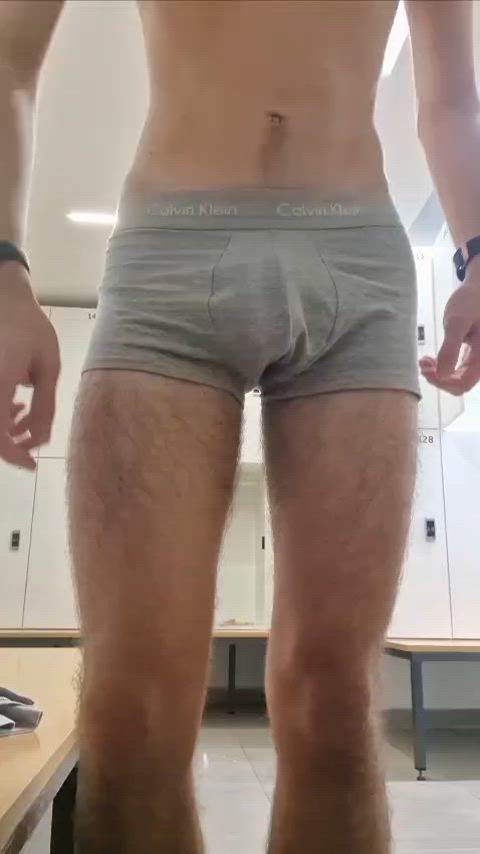 Changing my Calvin Klein boxer-briefs after the gym