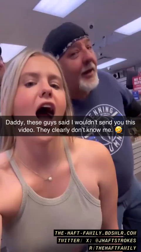 Daughter teases daddy with stranger