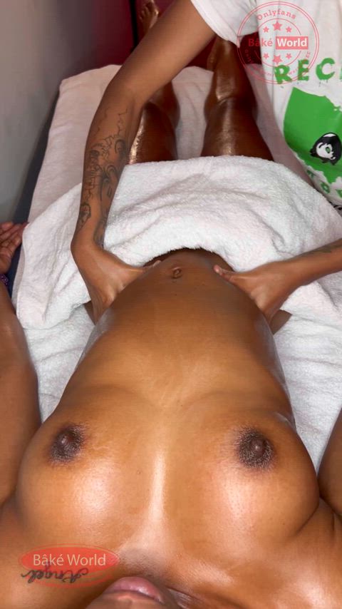 Close in 4k freaky girl on girl bake world massage b4 sum
