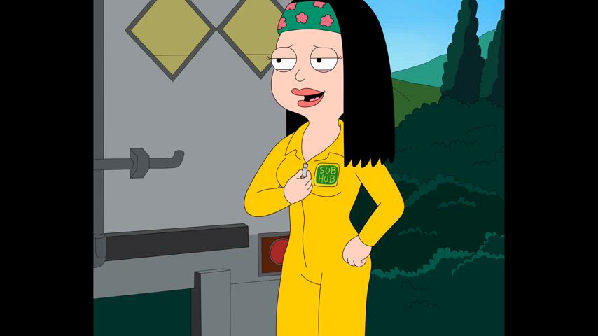 Hayley smith's big bouncy boobs reveal, from American dad (artist:diamondbeen2).