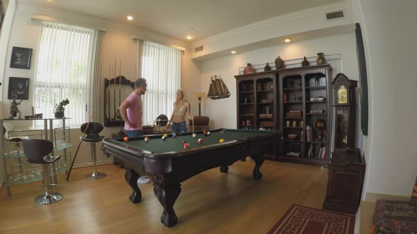 Step Mom Plays Billard with Stepson [Laura Bentley]