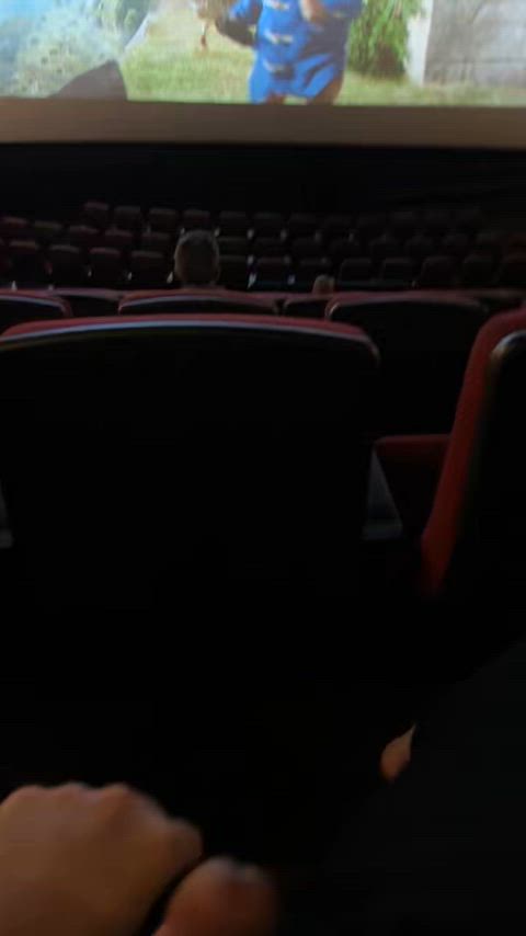 Stroke my cock at the movies bro 