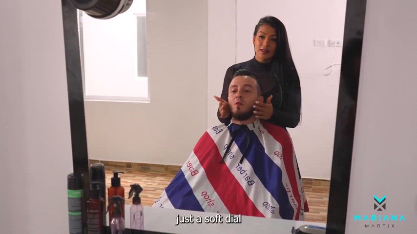 Mariana Martix visits the barbershop for a routine haircut, but things take a steamy turn when Rockito, the handsome barber, starts flirting with her. The sexual tension is palpable as they engage in a passionate kiss, leading to an intense rough sex