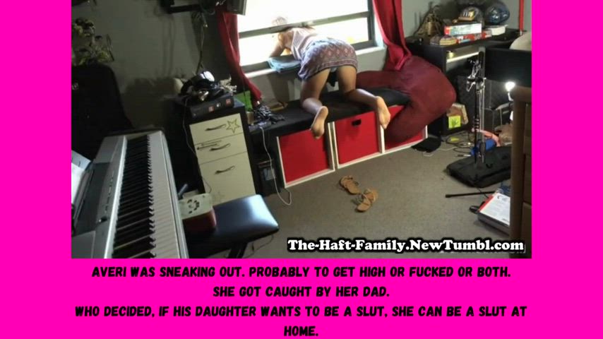 Daughter gets stuck while sneaking out and gets punished