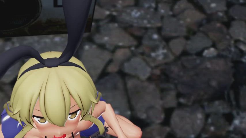 Shimakaze elated to suck cock