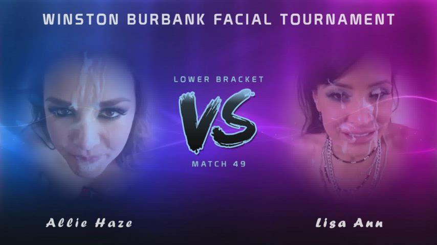 Winston Burbank Facial Tournament - Match 49 - Lower Bracket - Allie Haze vs. Lisa Ann (Please vote! Link in comments)