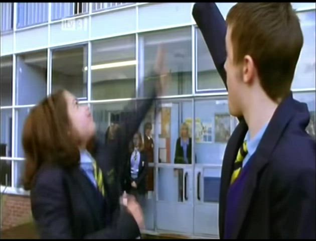 Love this scene where Amanda Holden plays a teacher who squeezes the balls of a bully to teach him a lesson