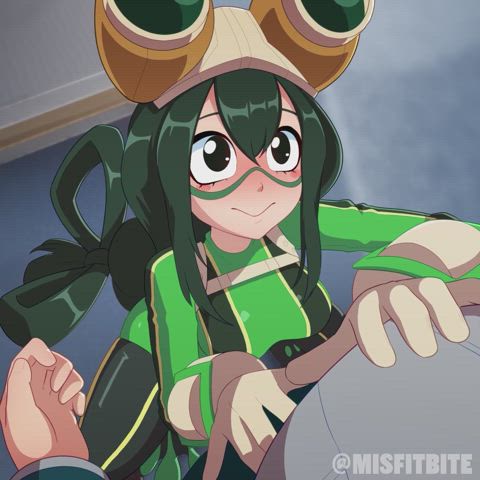 Tsuyu Asui and Katsuki Bakugo (Misfitbite) [My Hero Academia]