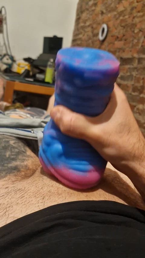 [Délices Defendus: Jardin de Corail] Stroking with my new silicone fleshlight