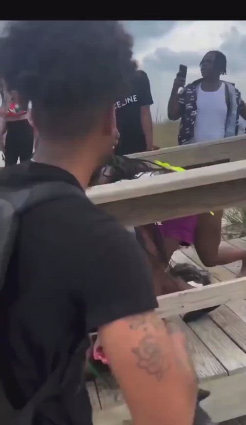 Lose titties beach fight 